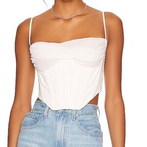 NWT Revolve Bardot Femme Corset Top in Orchid White Top | XL